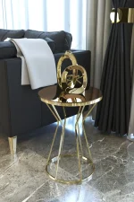 Gold Metal Coffee Table Single Glass Scandinavian Coffee Table Nightstand Tea Coffee Service Table Round Living