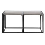 Rectangular Metal Framed Glass Table 2