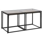 Rectangular Metal Framed Glass Table 3